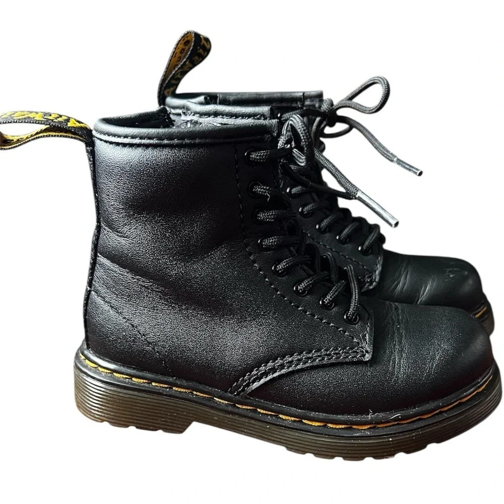 Dr. Martens Black Leather Lace-Up Boots Unisex EUC